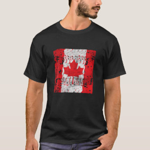 Camiseta Distressed Canada Flag Maple Leaf Canadian Men Wom