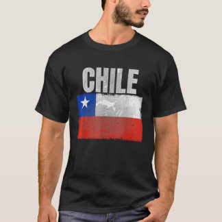 Camiseta Distressed Chile Flag Graphic for Men Women Hispan