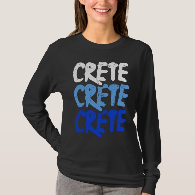 Camiseta Distressed Crete Greece  Greek Island Crete (Anverso)