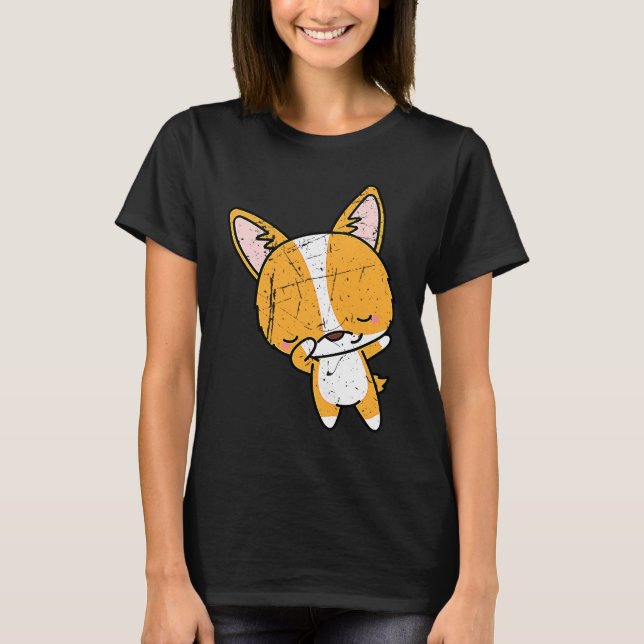 Camiseta Distressed Dabbing Welsh Corgi Dog Breeders Men Wo (Anverso)