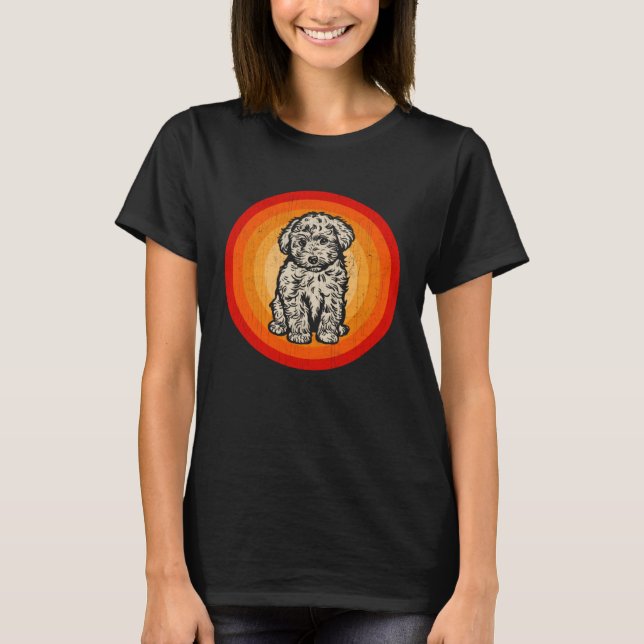 Camiseta Distressed Goldendoodle Dog  Retro Style (Anverso)