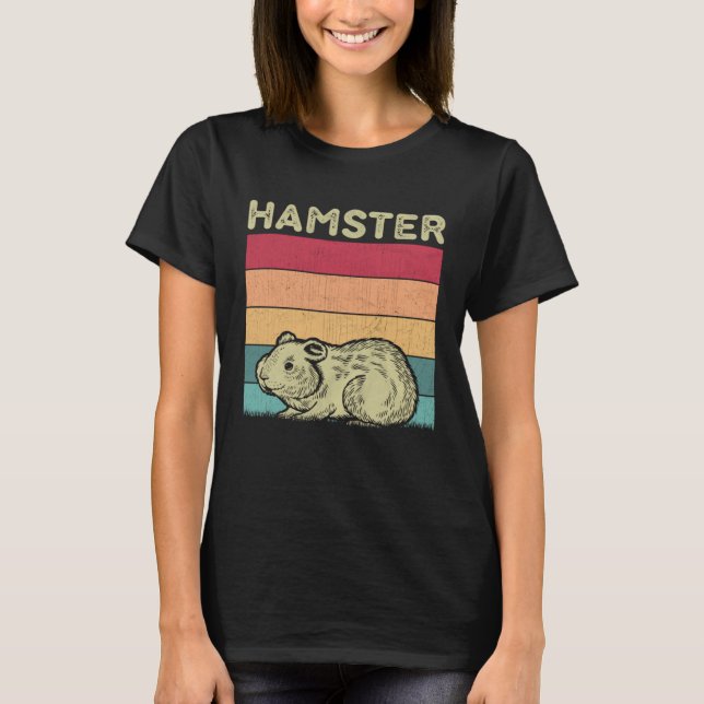 Camiseta Distressed Hamster  Boys Girls Retro Style Hamster (Anverso)