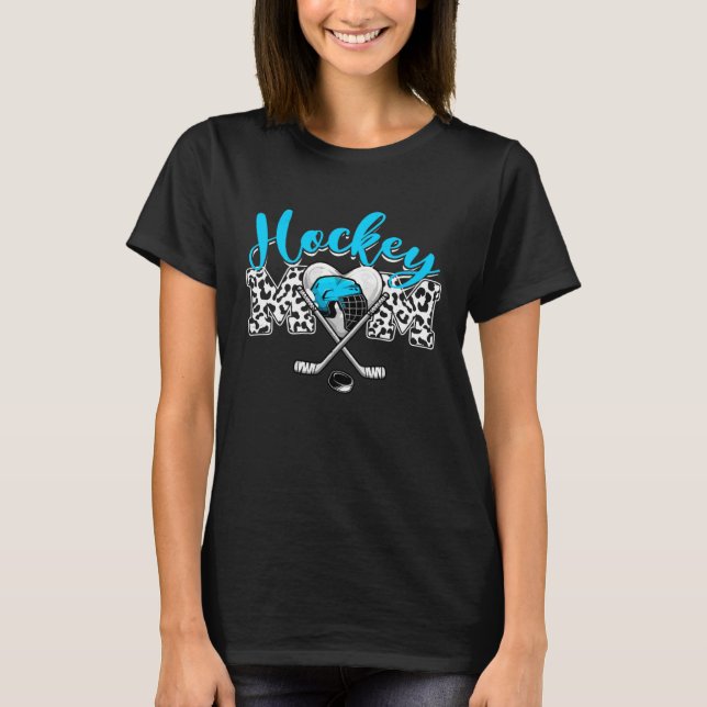 Camiseta Distressed Hockey Heart Hockey Mom Mother s Day (Anverso)