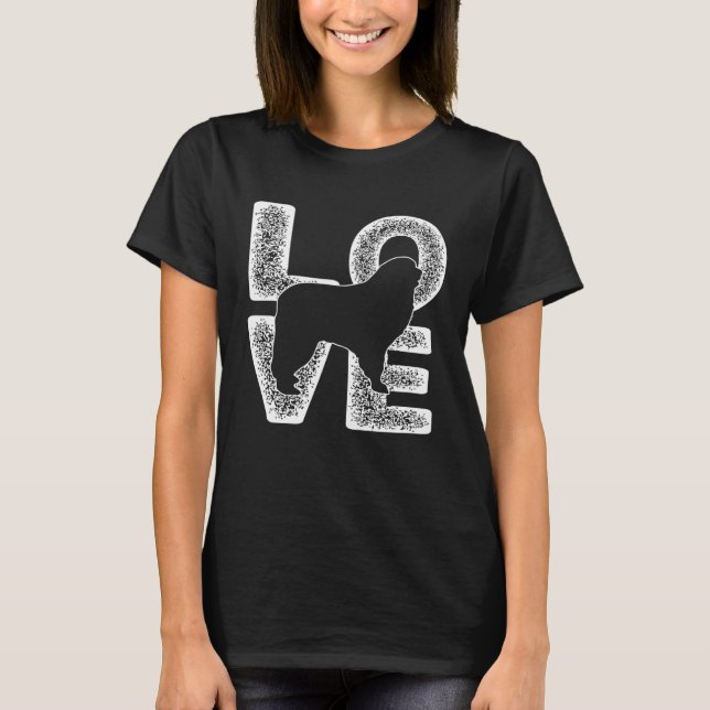 Camiseta Distressed I Love My Great Pyrenees Dog  Theme (Anverso)