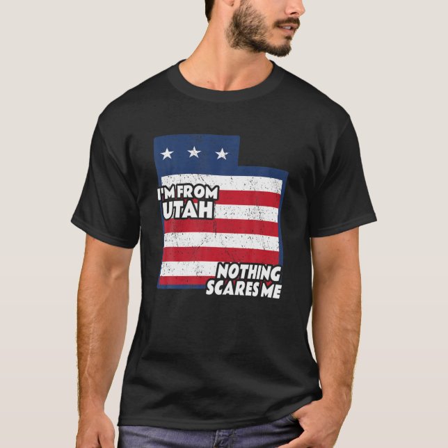 Camiseta Distressed I'm From Utah Home State UT Nothing Sca (Anverso)