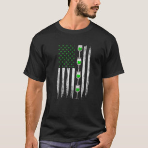 Camiseta Distressed Irish American Flag Wine St Patrick's D
