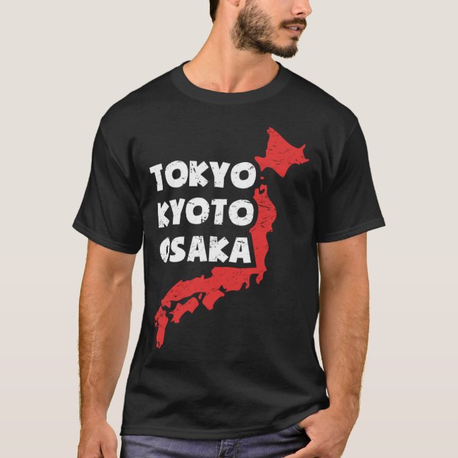 Camiseta Distressed Japanese City of Osaka (Anverso)