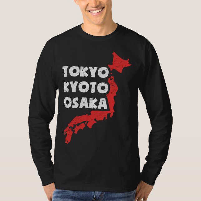 Camiseta Distressed Japanese City of Osaka (Anverso)