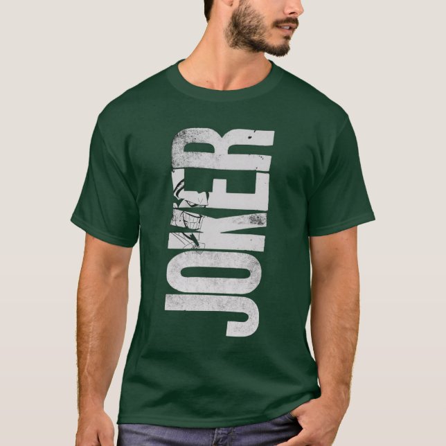 Camiseta Distressed JOKER Graphic Dark Green T-Shirt (Anverso)