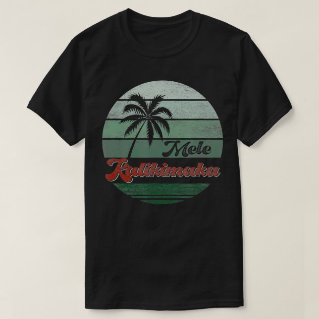 Camiseta Distressed Mele Kalikimaka Sunset Hawaiian Christm (Diseño del anverso)