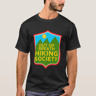 Camiseta Distressed Out Of Breath Hiking Society