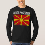 Camiseta Distressed Patriotic North Macedonia Flag Men<br><div class="desc">Distressed Patriotic North Macedonia Flag Men Women Kids Gift. Perfect gift for your dad,  mom,  papa,  men,  women,  friend and family members on Thanksgiving Day,  Christmas Day,  Mothers Day,  Fathers Day,  4th of July,  1776 Independent day,  Veterans Day,  Halloween Day,  Patrick's Day</div>