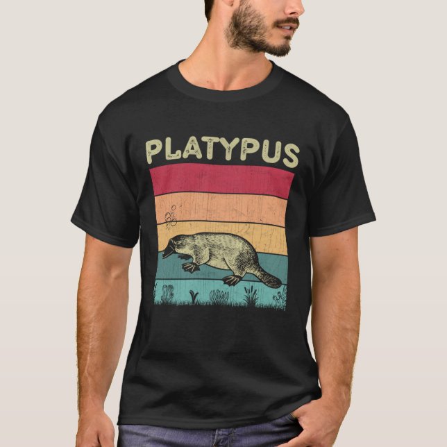 Camiseta Distressed Platypus Lover Boys Girls Retro Style P (Anverso)
