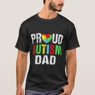 Camiseta Distressed Proud Autism Dad He Family