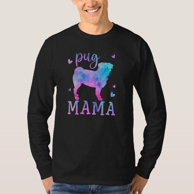 Camiseta Distressed Pug  Mom Mother s Day (Anverso)