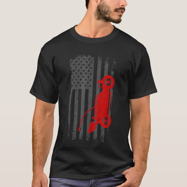 Camiseta Distressed RC Car American Flag Racing Racers retr (Anverso)