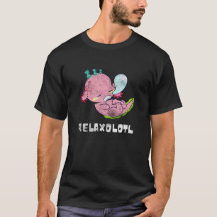 Camiseta Distressed Relaxolotl Axolotls Walking Fish Hombre