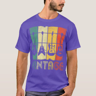 Camiseta Distressed Retro Vintage Guitar Musician Guitarist