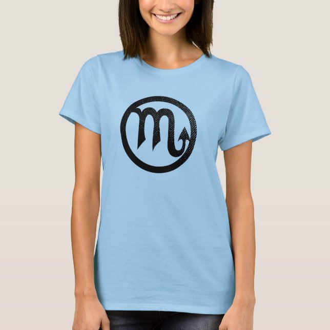 Camiseta Distressed Scorpio astrological symbol (Anverso)