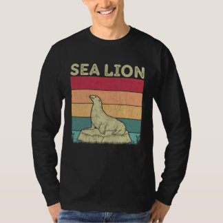 Camiseta Distressed Sea Lion Lover Boys Girls Retro Style S