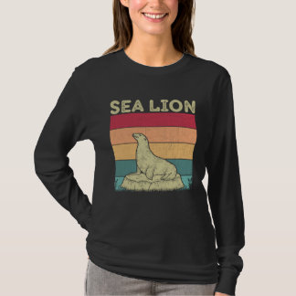 Camiseta Distressed Sea Lion Lover Boys Girls Retro Style S