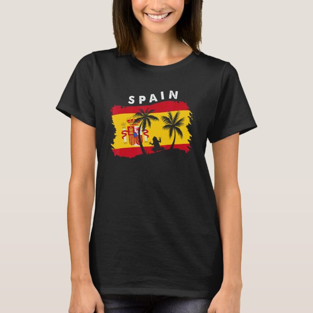 Camiseta Distressed Style Spain Frog Present Spain (Anverso)