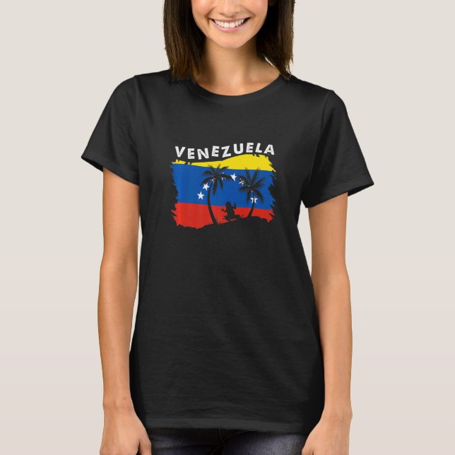 Camiseta Distressed Style Venezuela Frog Present Venezuela (Anverso)