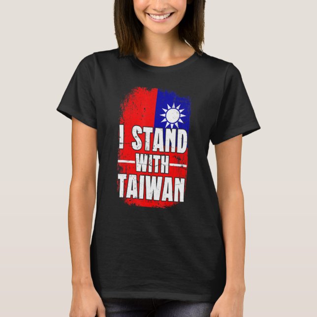 Camiseta Distressed Taiwanese Flag I Stand With Taiwan Flag (Anverso)