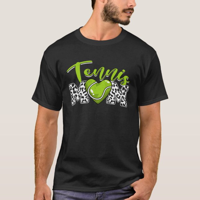 Camiseta Distressed Tennis Heart Tennis Mom Mother s Day (Anverso)
