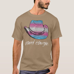 Camiseta Distressed Transgender Proud Cowgirl Hat Trans Pri