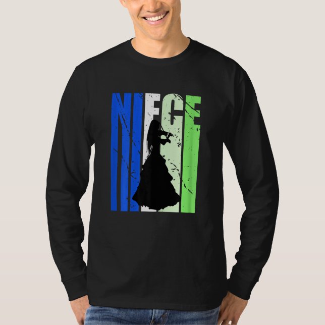 Camiseta Distressed Violin Niece Of Violinist Loves To Viol (Anverso)