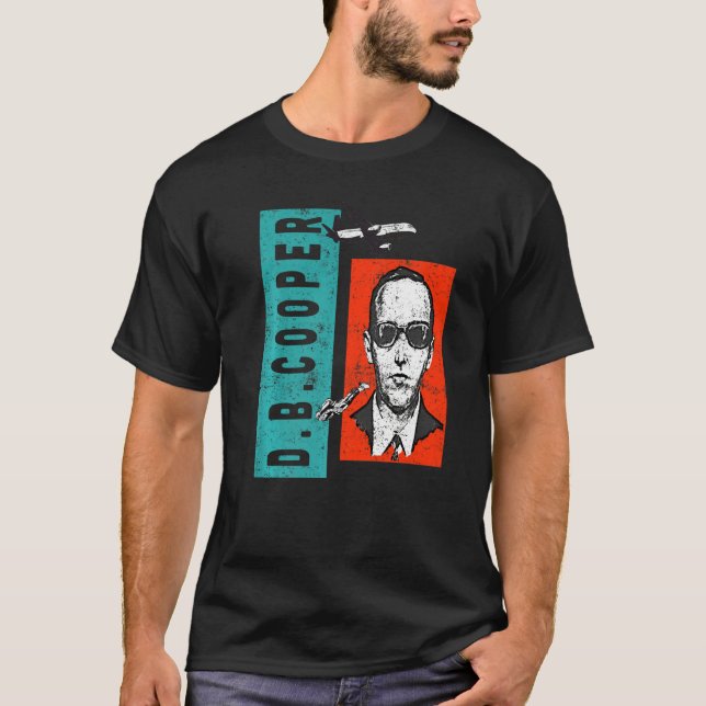 Camiseta Distressed Wanted D B Cooper Sketch Cryptid Urban  (Anverso)