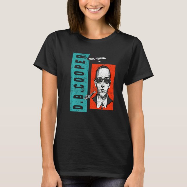 Camiseta Distressed Wanted D B Cooper Sketch Cryptid Urban  (Anverso)