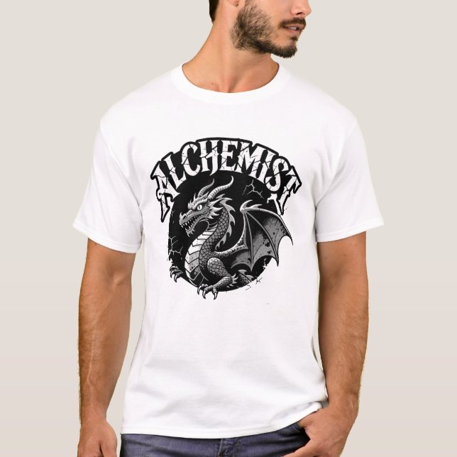 Camiseta Distressed Winged Serpent Alchemist Graphic (Anverso)