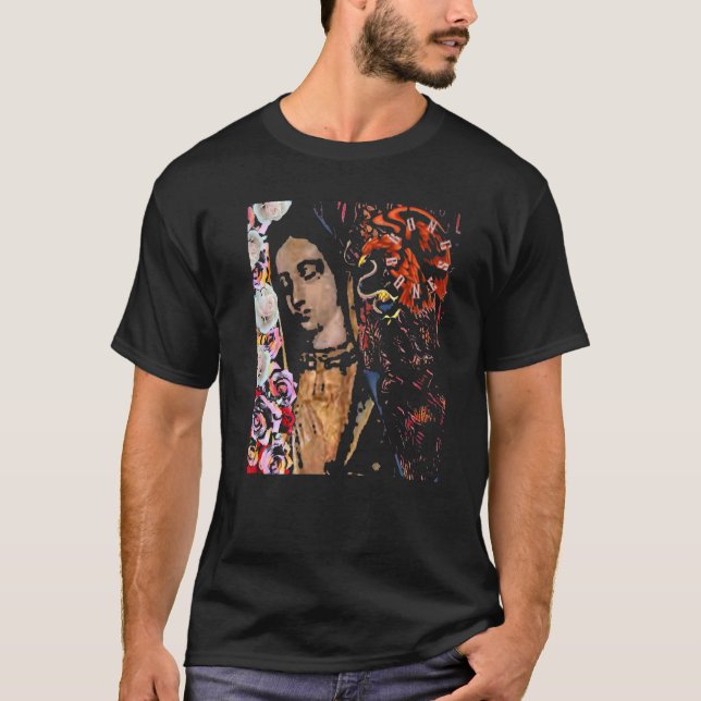 Camiseta Distresses Bong Bones Guadalupana Roseate Aztec Ea (Anverso)