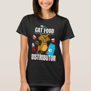 Camiseta Distribuidor de comida para gatos Alimentador Dueñ