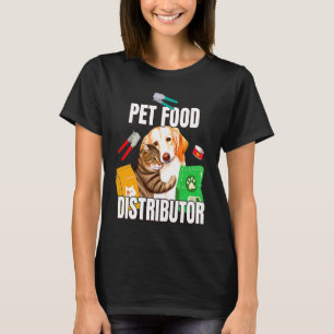 Camiseta Distribuidor de comida para mascotas Comida para g