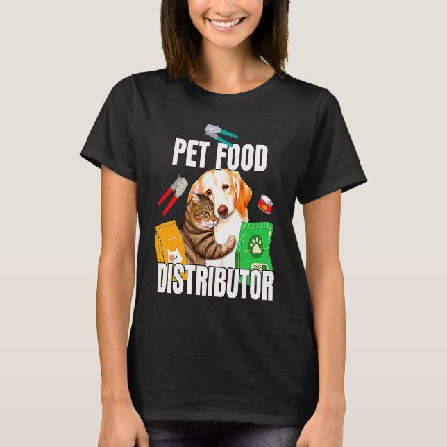 Camiseta Distribuidor de comida para mascotas Comida para g (Anverso)