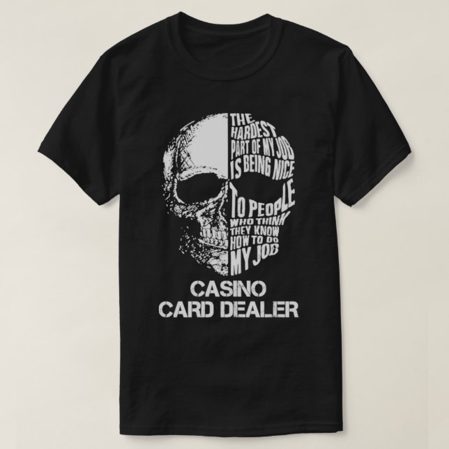 Camiseta Distribuidor de tarjetas de casino (Diseño del anverso)