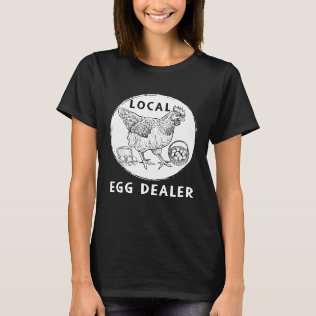Camiseta Distribuidor local de huevos  Pollo blanqueado  Gr (Anverso)