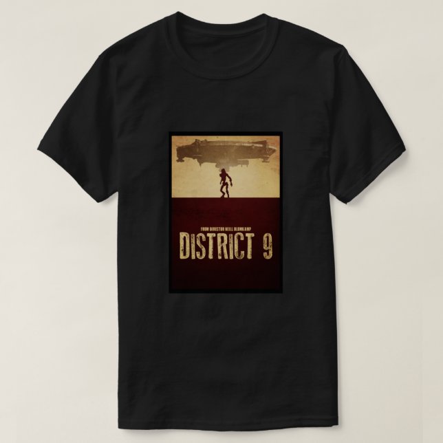 Camiseta DISTRITO 9 - Clásico de diseño de silueta mínima (Diseño del anverso)
