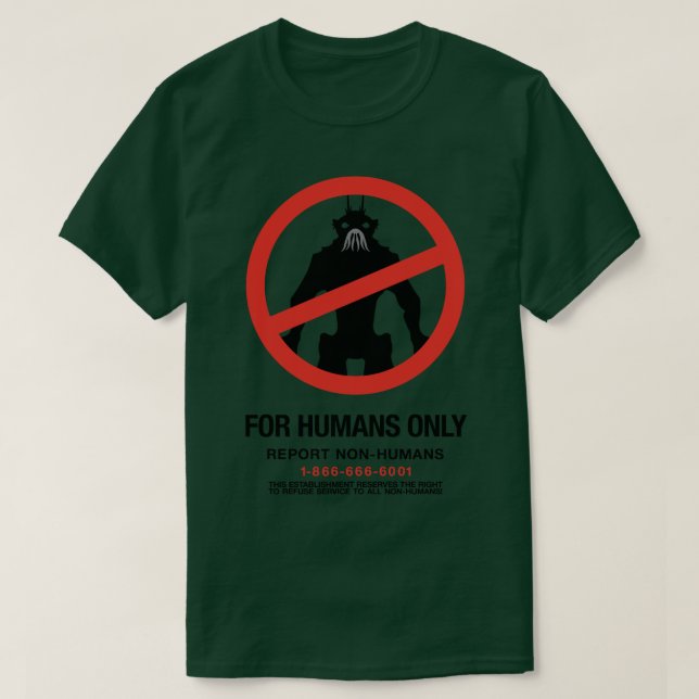 Camiseta Distrito 9 Sólo Para Humanos (Diseño del anverso)