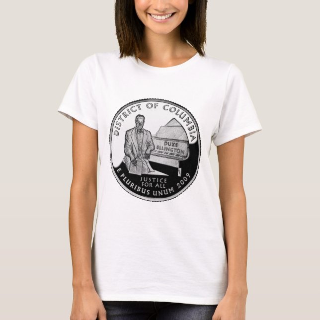Camiseta Distrito de Faux Washington, Barrio de Columbia (Anverso)
