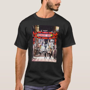 Camiseta Distrito de Kabukicho Tokio Vida nocturna japonesa