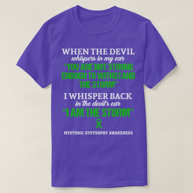Camiseta Distrofia Miotónica Conciencia Yo Soy La Tormenta  (Diseño del anverso)