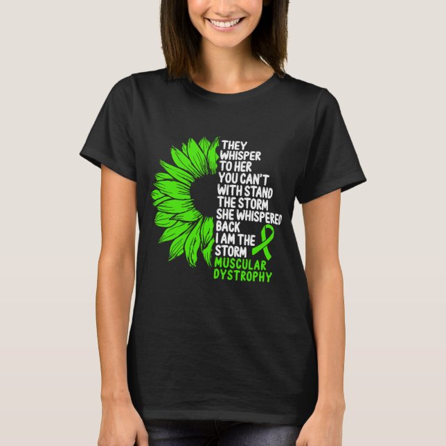 Camiseta Distrofia muscular Conciencia Tormenta de Cinta Ve (Anverso)
