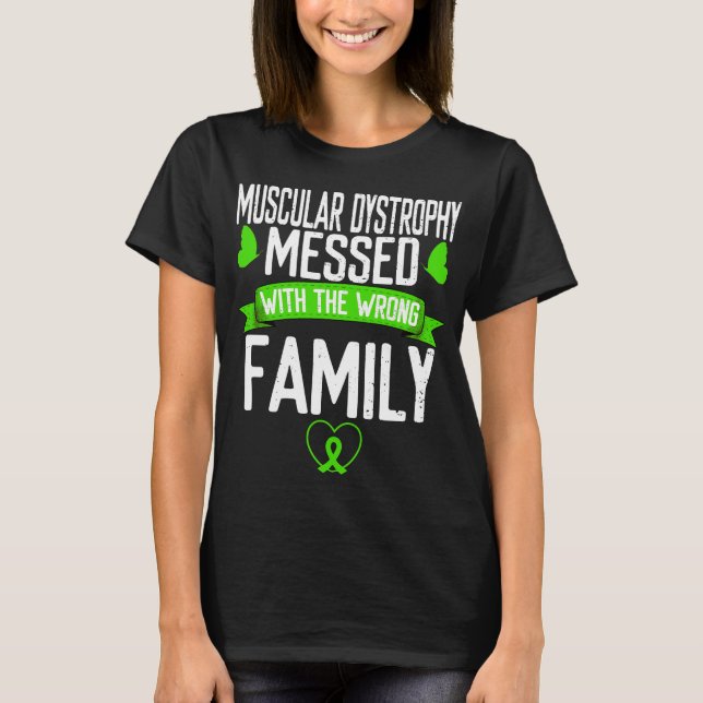 Camiseta Distrofia muscular Familia Cinta Verde Conciencia (Anverso)