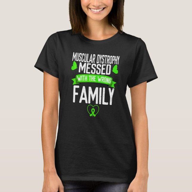 Camiseta Distrofia muscular Mala familia Cinta verde (Anverso)