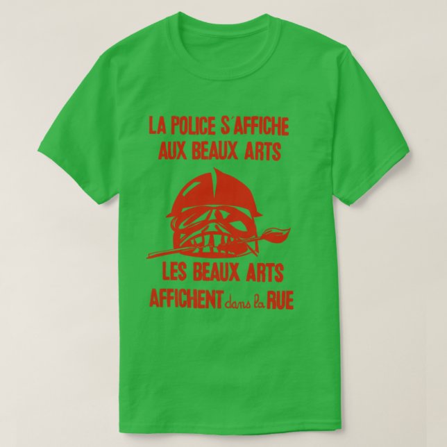 Camiseta Disturbios en París del 68 de mayo (Diseño del anverso)