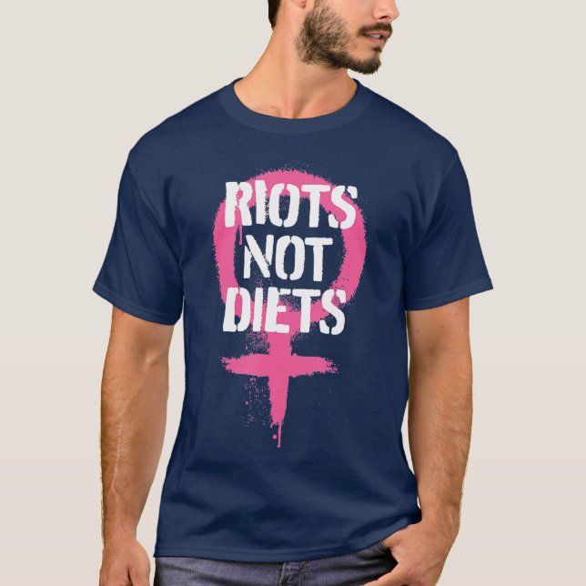 Camiseta Disturbios no Punk feminista gráfico (Anverso)